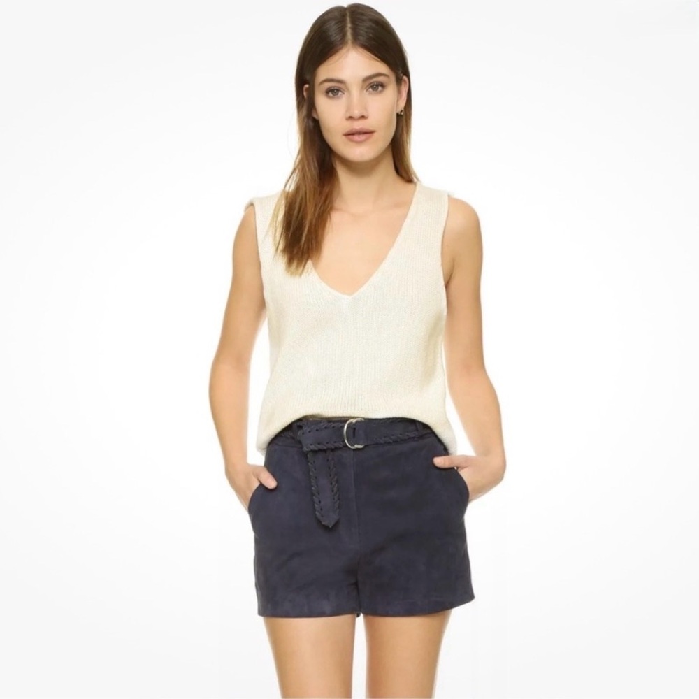 Anine Bing Off-White V-Neck Knit Tank